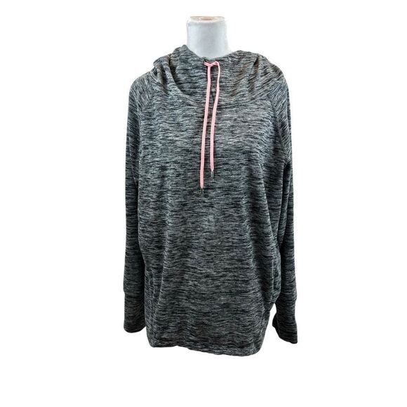 Ladies Lukka Brand Black and White Hoodie with‎ Pink Detail Size Medium - Picture 3 of 11